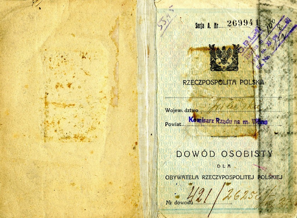 KKE 5671-3.jpg - Dok. Dowód osobisty Antoniego Graszko, Wilno, 29 VII 1922 r.